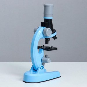 Микроскоп "Юный ботаник" кратность до х1200, синий, подсветка
