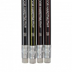 Набор 4шт карандаш ч/г K-I-N 1397 2B сверхгибкий, с ластиком (4157789)