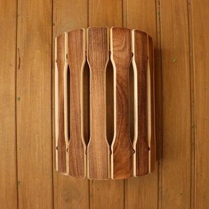 Абажур деревянный, полукруглый "Добрыня" №2 29,5х23х16 см
