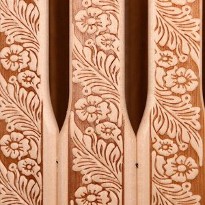 Абажур деревянный угловой "Русские узоры" 29,5х26х12 см
