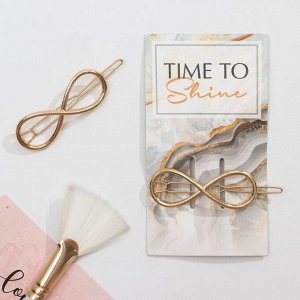 Формовая заколка на подложке Time to shine, 4,5 х 5,5 см