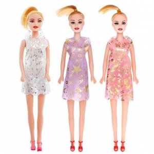 Кукла модель "Тина" в платье, МИКС
