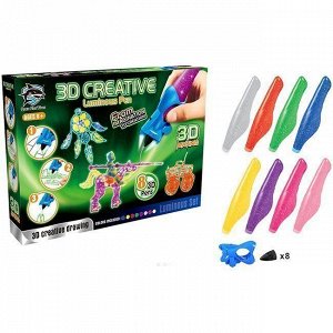 Набор ДТ Набор детских 3D-ручек 8 шт. светящиеся чернила Y8808-2 FITFUN TOYS