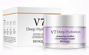 Крем для лица BIOAQUA V7 Deep Hydration Глубокое Увлажнение.50гр.(Фиолетовый), Гиалуроновая кислота и комплекс витаминов оказывает мощное увлажняющее действие, маскирует мелкие дефекты Придает сияние.