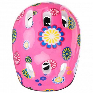 Шлем защитный детский ONLYTOP OT-SH6, обхват 52-54 см, цвет розовый