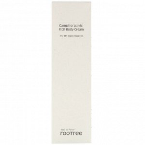Rootree, Camphorganic Rich Body Cream, 5.07 fl oz (150 g)