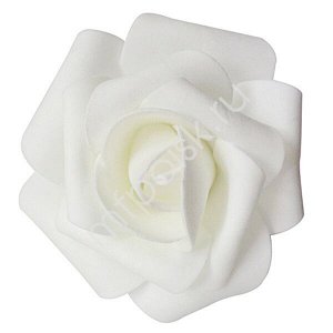 Декор свадебный Роза белая 12 см 1 шт
