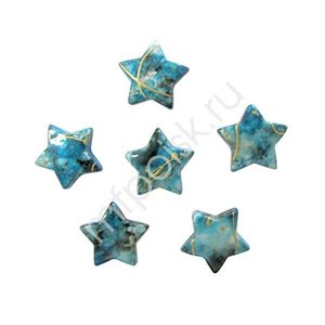 Декоративные бусины Звезды бирюзовые 2.3х1.8 см 20 шт
