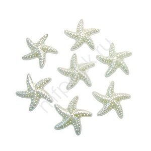 Декоративные бусины Морские звезды перламутр 2,3х1,8 см 20 шт