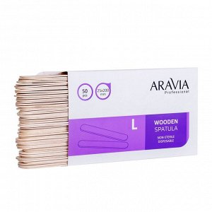 "ARAVIA Professional" Шпатели деревянные одноразовые размер L 50 шт./уп. НОВИНКА