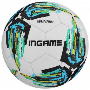 Мяч футбольный INGAME TSUNAMI №5, цвет зелёный