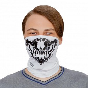 СТИЛС Бандана-труба LUCOSA SILK WHITE SKULL, П-019/2