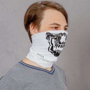 СТИЛС Бандана-труба LUCOSA SILK WHITE SKULL, П-019/2