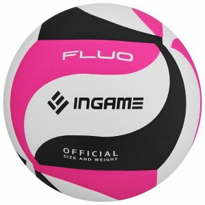 Мяч волейбольный INGAME FLUO черно-бело-розовый