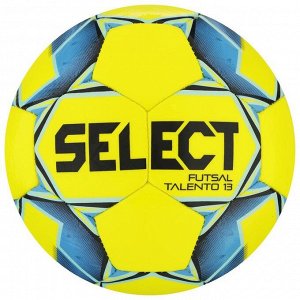 Мяч футзальный SELECT Futsal Talento 13, размер 3, 32 панели, ТПУ, машинная сшивка, цвет жёлтый/синий