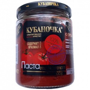 Томатная паста Кубаночка 25% гост 0,50кг ст/б