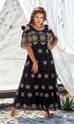 Платье Vittoria Queen 12173 черный/карамельный