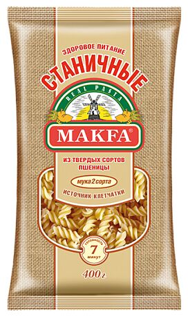 Макароны "Макфа" 400г Станичные Спирали 1/20 , шт