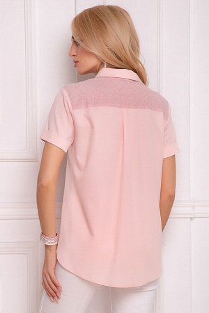 Рубашка Рубашка из текстильного полотна.Кокетка по спинке из хлопкового шитья