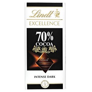 Шоколад LINDT EXCELLENCE 70% COCOA 100 г 1уп.х 20шт.