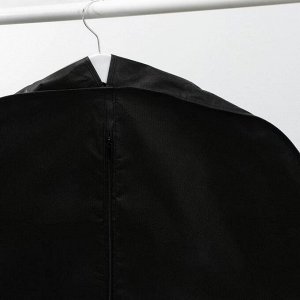 Чехол для одежды зимний, 120x60x10 см, спанбонд, цвет чёрный