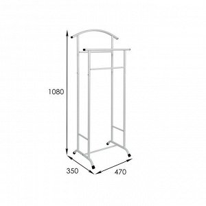 Вешалка гардеробная «Стиль-3», 47?34,8?108 см, цвет белое серебро
