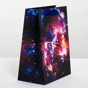 Пакет подарочный вертикальный «Космос», MS 18 х 23 ? 10 см