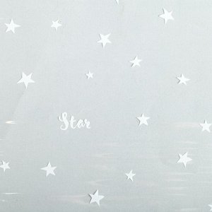 Плёнка глянцевая «Звёзды», белый, 1 * 5.2 м, 200 г