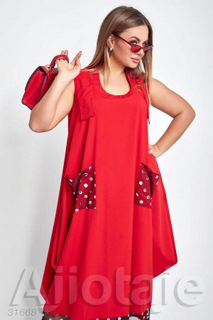 Ajiotaje Летнее платье макси красного цвета