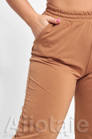Трикотажные штаны цвета мокко