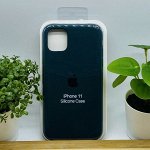 Силиконовый чехол для IPHONE 11 цвет № 49 темно-зеленый (все наклейки,лого вырезан, микрофибра,не пачкается,улучшенное качество)