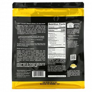 California Gold Nutrition, Изолят сывороточного протеина с ванильным вкусом, 907 г (2 фунта)