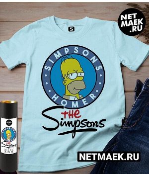 Футболка the simpsons homer, цвет голубой