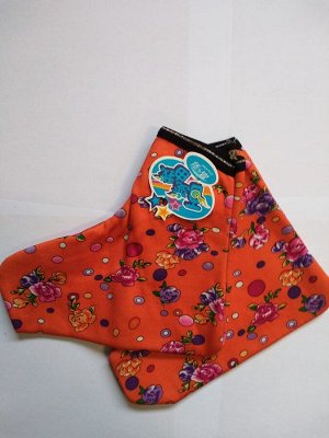 Цветные носки - лодочки цвет: оранжевые в цветы