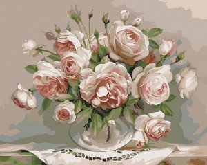 Картина по номерам Пионовидные розы