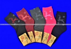 Зувей носки женские внутри махра с рисунком арт. 2518