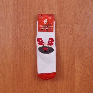 Носки теплые С Рождеством (размер 37-41) арт f303-4