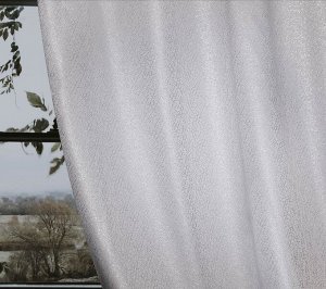 13069/PВ/170, МЕТЕЛИЦА, белая с серебристыми люрексовыми прожилками, ТЕФЛОНОВАЯ ПРОПИТКА, высота рулона 170 см