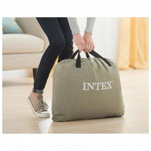 Кровать надувная Pillow Rest Raised, 152 х 203 х 42 см, со встроенным насосом, 220-240V, 64124NP INTEX