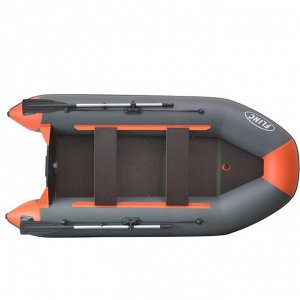 Надувная лодка FLINC FT320K, цвет графитовый/оранжевый