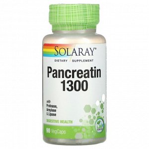 Панкреатин Solaray, Панкреатин 1300, 90 капсул. Пищевая добавка.
Эффективная смесь протеазы, амилазы и липазы, помогающая организму усваивать протеины, углеводы и жиры.
Каждая капсула обладает следующ