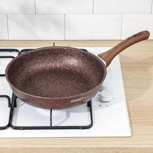 Сковорода Granit ultra, d= 28 см, антипригарное покрытие, цвет коричневый