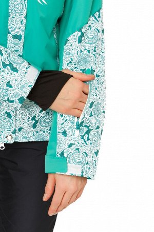 Куртка горнолыжная женская зеленого цвета 17122Z