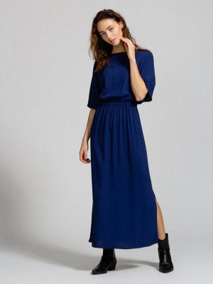 Платье od-453-1 из штапеля синие