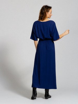 Платье od-453-1 из штапеля синие