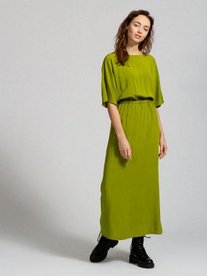 Платье od-453-3 из штапеля салатовое