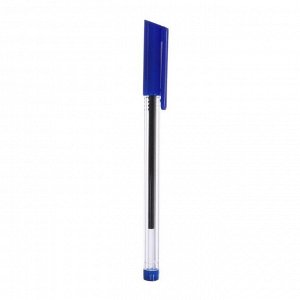 Набор ручек шариковых 8 штук, стержень 1,0 мм синий, корпус треугольный, прозрачный
