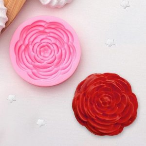 Силиконовый молд «Прекрасная роза», 5,7x5,7x1,2 см, цвет МИКС
