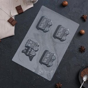 Форма для шоколада и конфет «Поезд», 28?19 см, цвет прозрачный