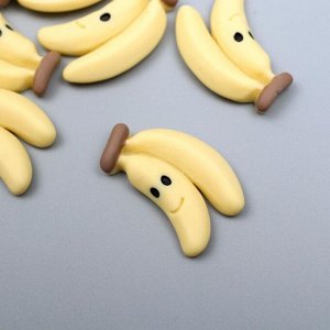 Декор для творчества пластик "Бананы с глазками" набор 12 шт МИКС 2,7х1,6 см